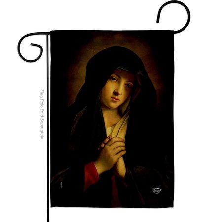 CUADRILATERO The Madonna in Sorrow Religious Faith Double-Sided Decorative Garden Flag, Multi Color CU2672789